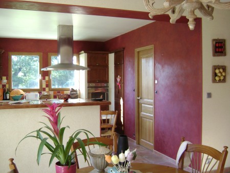 Badigeon à la chaux framboise